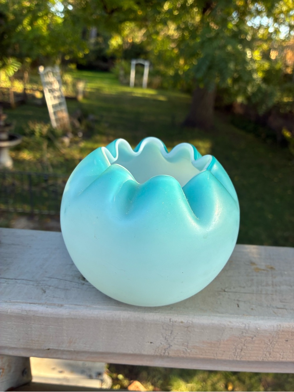 Fenton Rose Bowl Blue